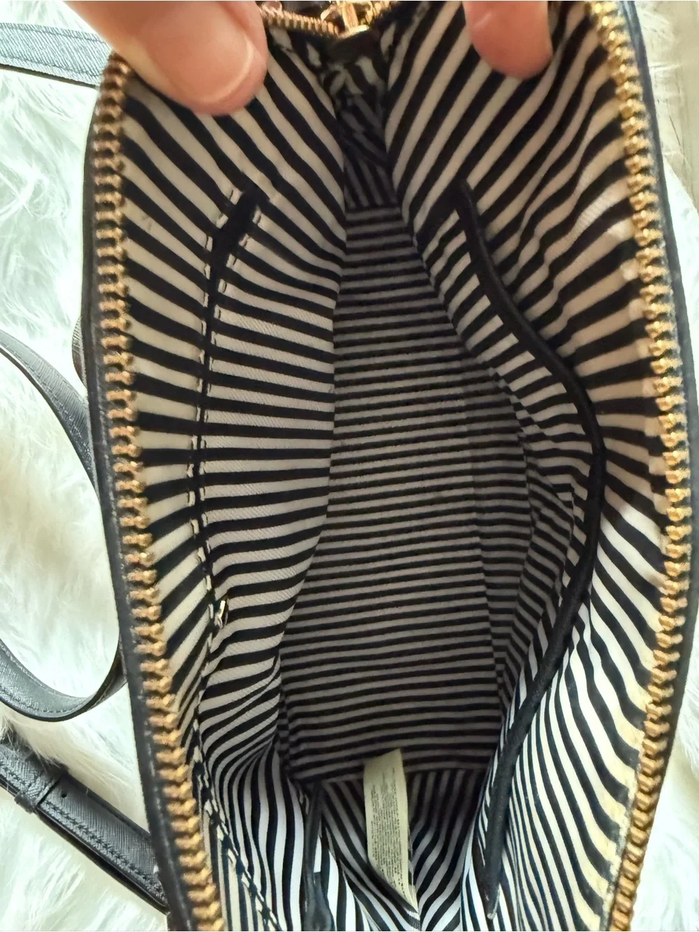 Kate Spade Black Dome Satchel with Gold Hardware